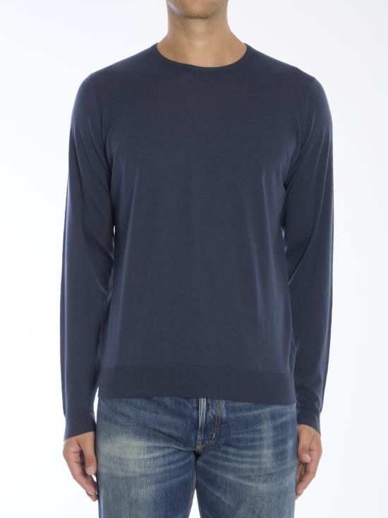 John Smedley JOHN SMEDLEY Men Sweater LUNDY BLUE Size US M / EU 48-50 / 2 - 1 Thumbnail