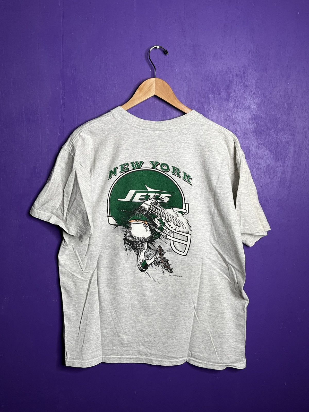 NFL Vintage 1993 Nutmeg New York jets breakthrough t-shirt Size US L / EU 52-54 / 3 - 2 Thumbnail