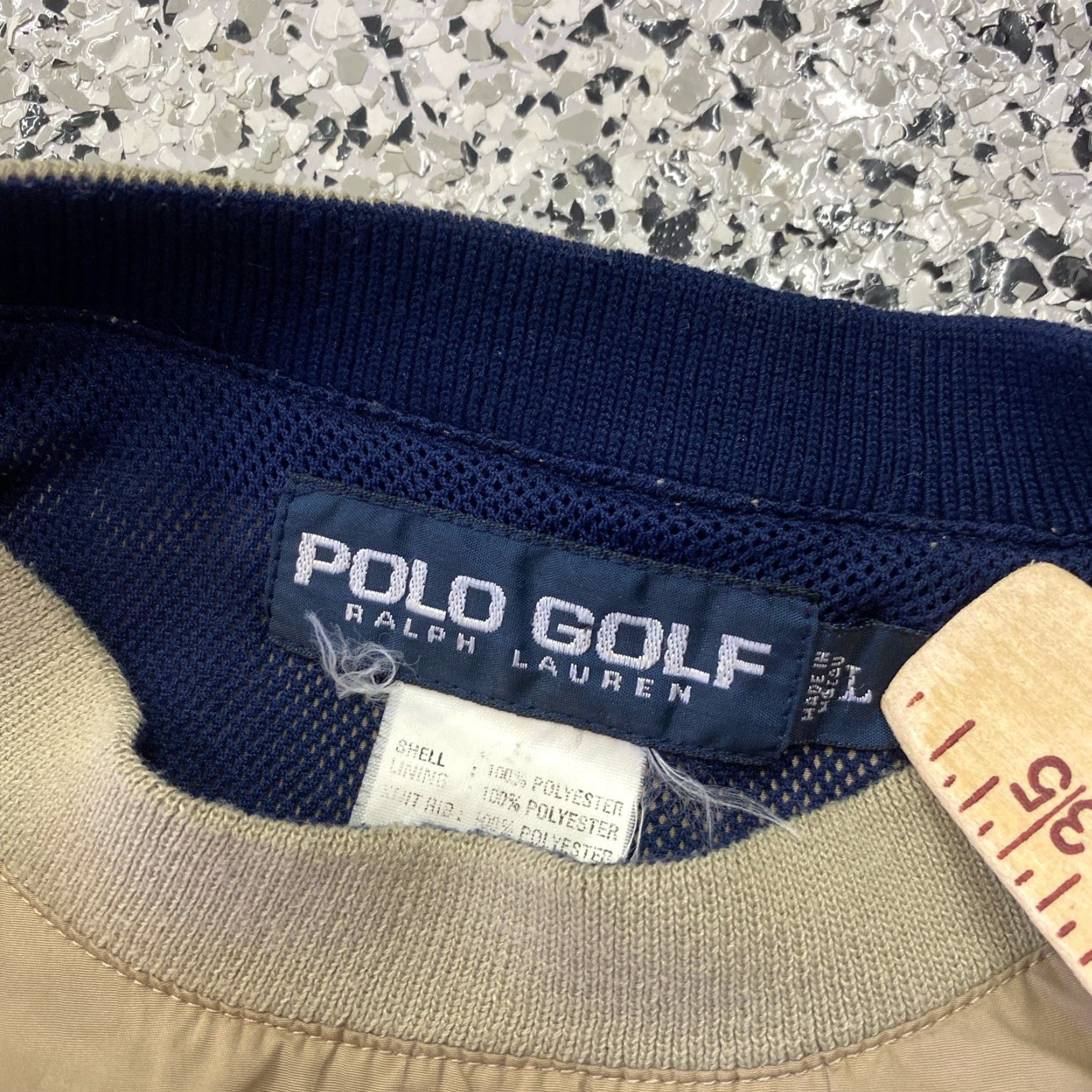 Polo Ralph Lauren VINTAGE Polo Golf Ralph Lauren Jacket Mens L Beige Pullover Windbreaker Size US L / EU 52-54 / 3 - 2 Thumbnail