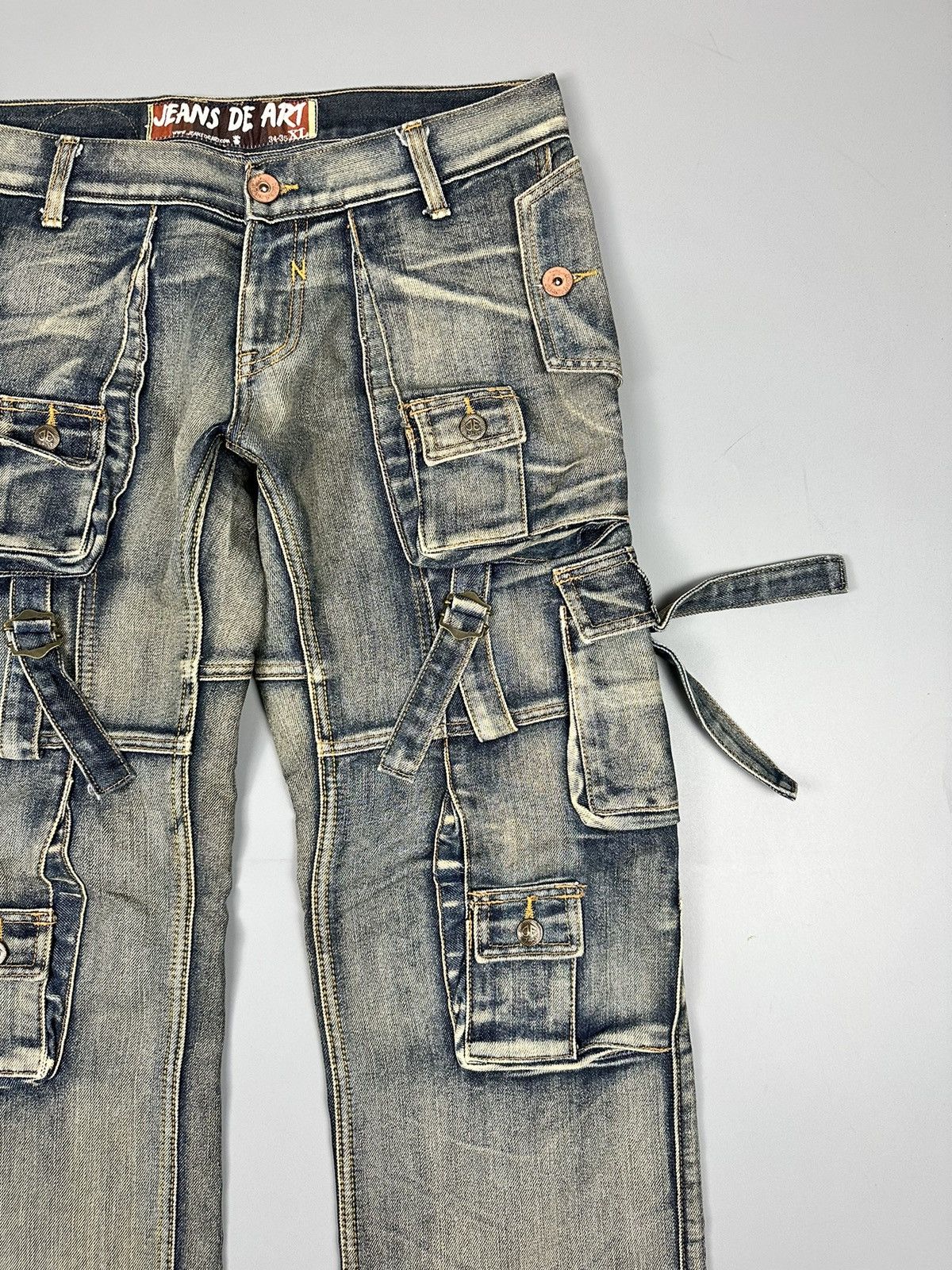 If Six Was Nine Tactical Bondage Multi Pocket Jeans De Art Size US 33 - 6 Thumbnail