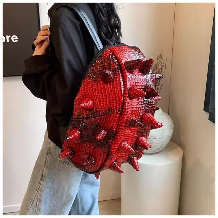 Japanese Brand Architectural Spiked Shell Backpack - PU Leather Size ONE SIZE - 1 Thumbnail