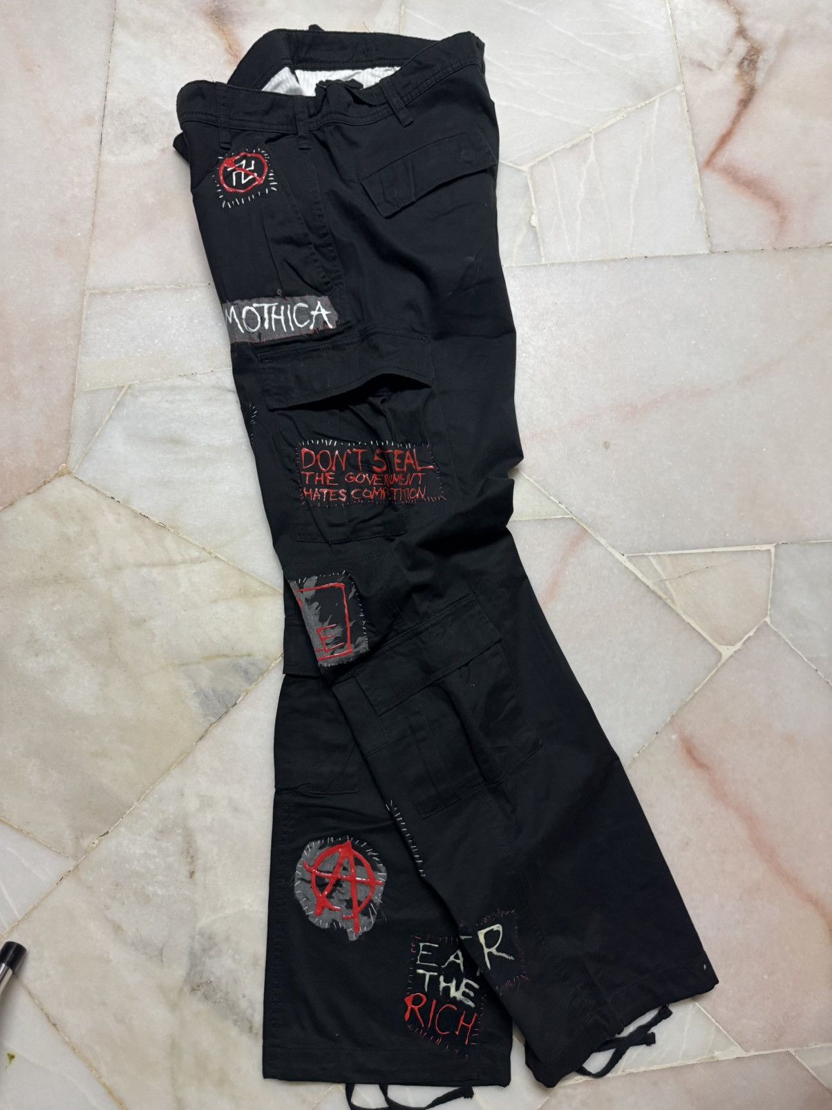 20471120 💥RARE💥NO BOUNDARIES PUNK POEM BONDAGE PARACHUTE CARGO TRAVIS Size US 33 - 8 Thumbnail