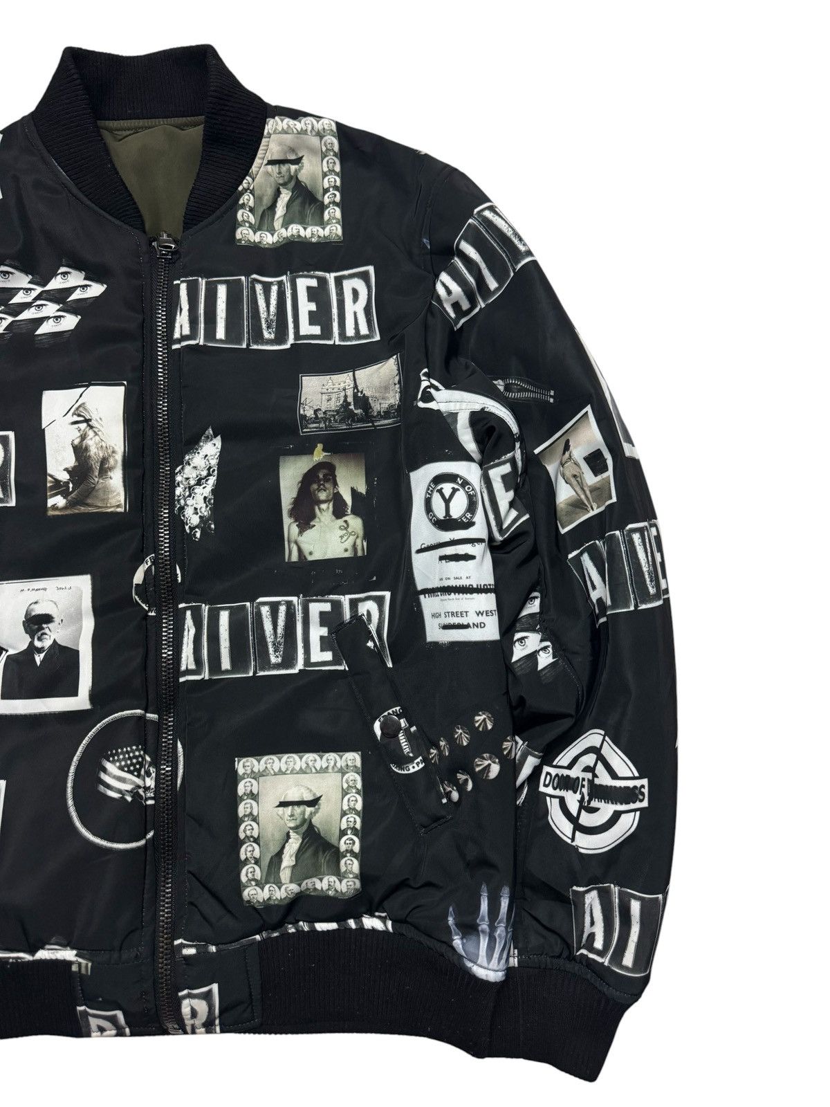 Vintage RAF SIMONS STYLE REVERSIBLE BOMBERS JACKET BY CASPER JOHN Size US M / EU 48-50 / 2 - 9 Thumbnail