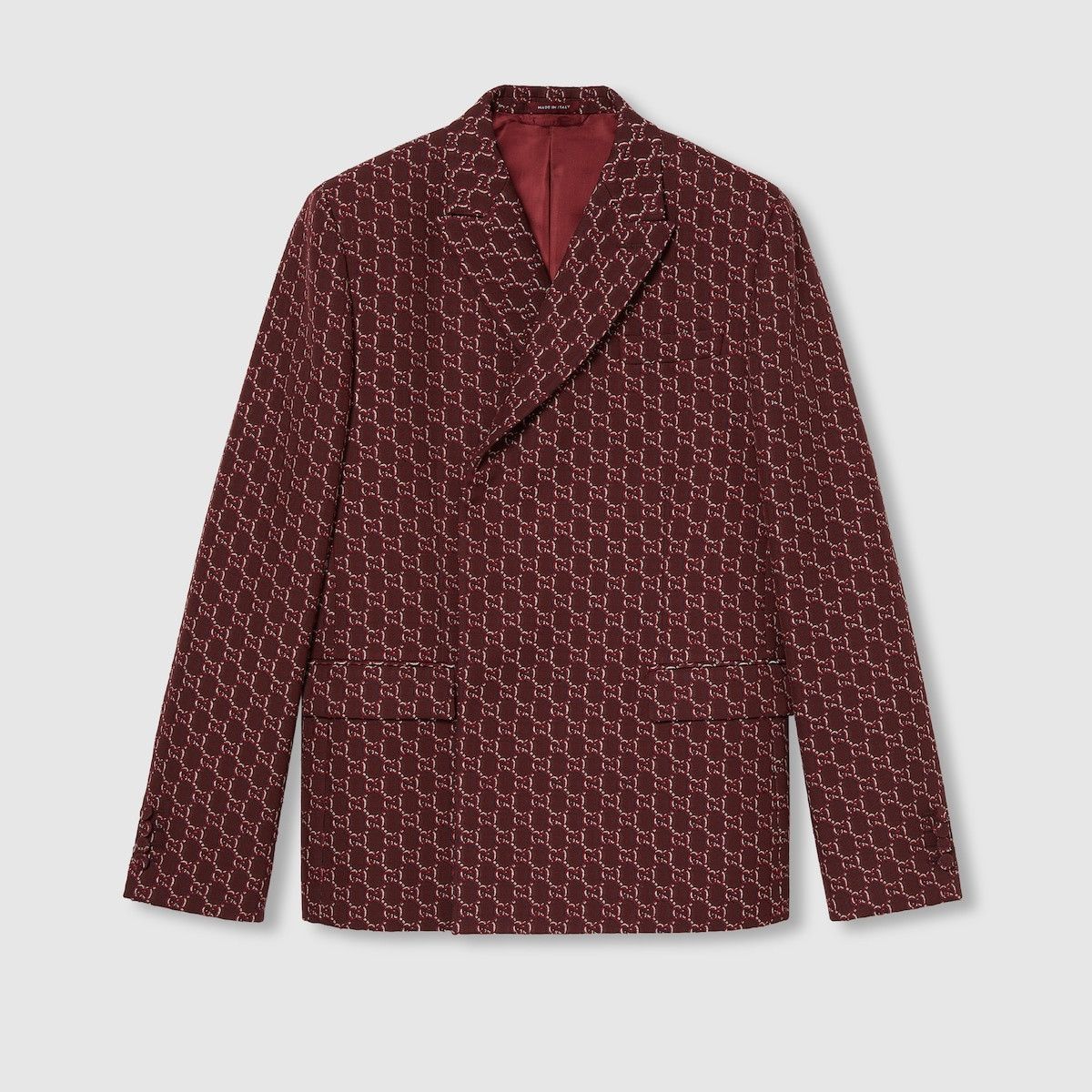 Gucci o1loc1c1125 792325 Wool Jacket With GG Shadow in Multicolor Size US M / EU 48-50 / 2 - 1 Thumbnail
