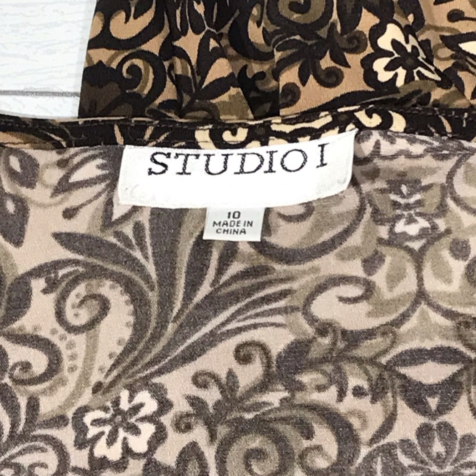 Other Studio I Brown Floral Skirt Set Size 10 Size 32" / US 10 / IT 46 - 9 Thumbnail