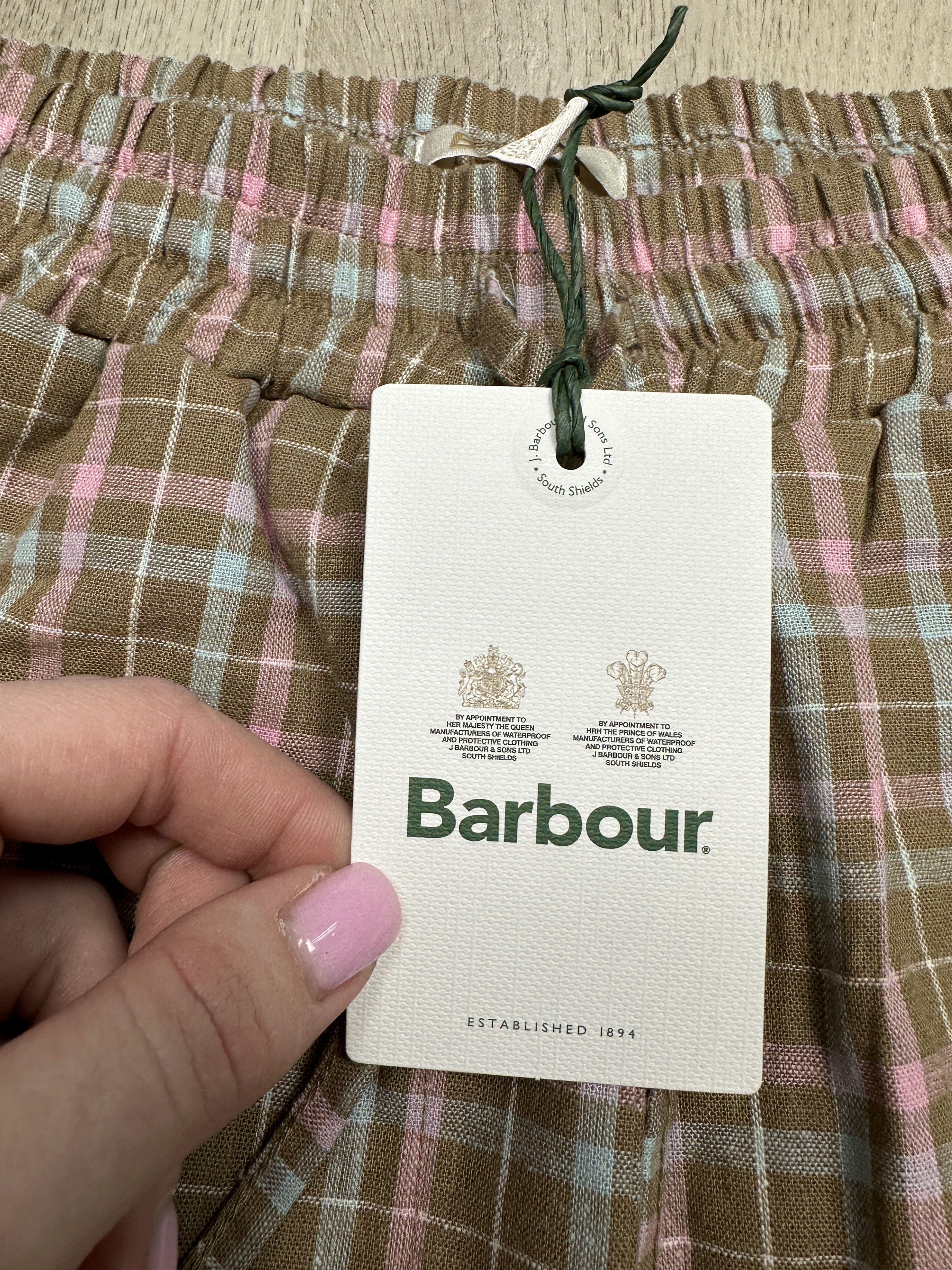 Barbour NEW Barbour Womens Lydia LINEN Check Shorts Size 27" / US 4 / IT 40 - 3 Thumbnail