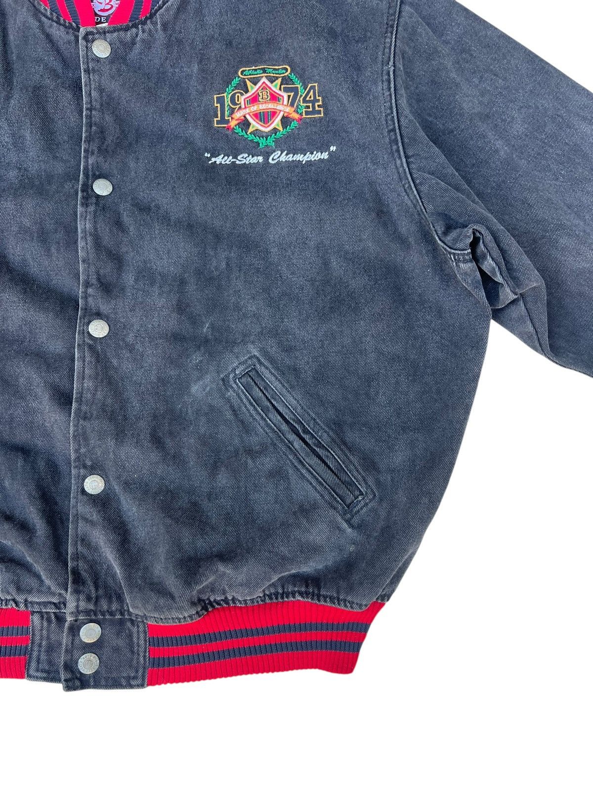 Bugle Boy 80s 90s Bugle Boy Four Play Patina Denim Jacket Bomber Size US XL / EU 56 / 4 - 10 Thumbnail