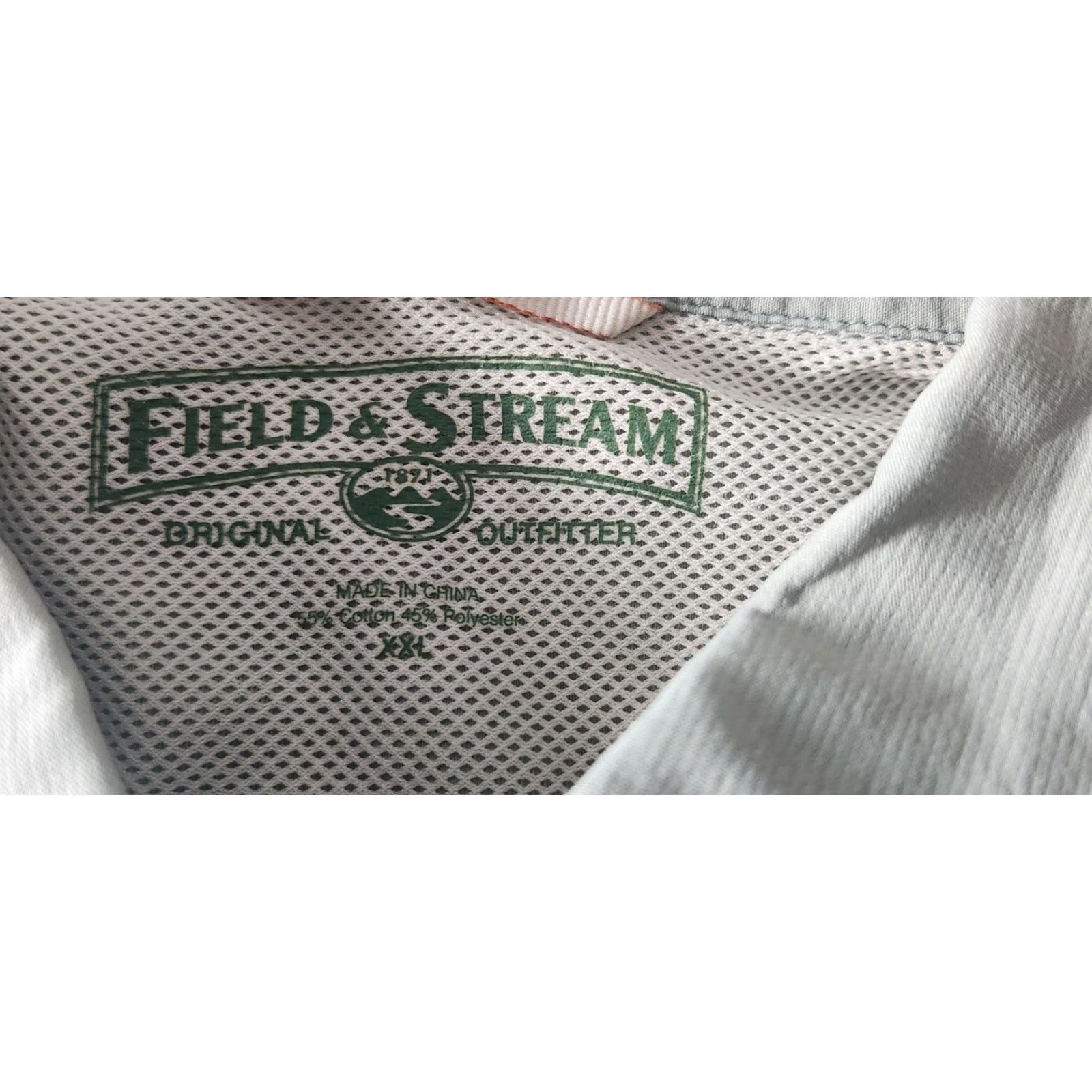 Vintage Field & Stream Button Up Shirt Mens 2XL Short Sleeve Fishing Outdoors Green Size US XXL / EU 58 / 5 - 3 Thumbnail