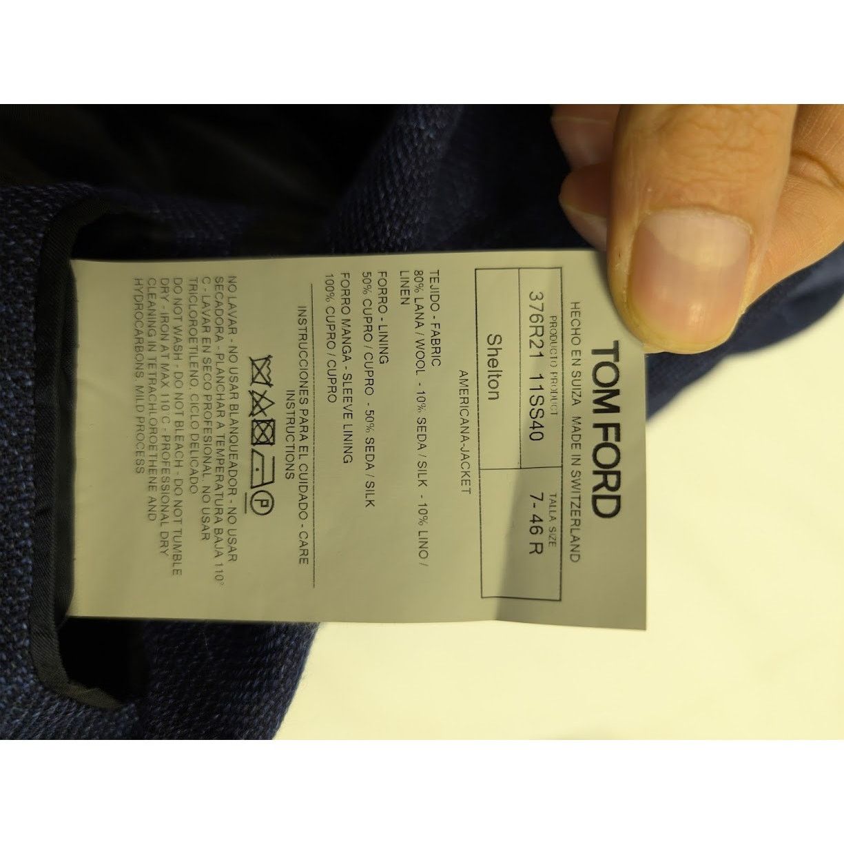 Tom Ford o1rshd1 Blazer Jacket in Blue Size US S / EU 44-46 / 1 - 21 Thumbnail