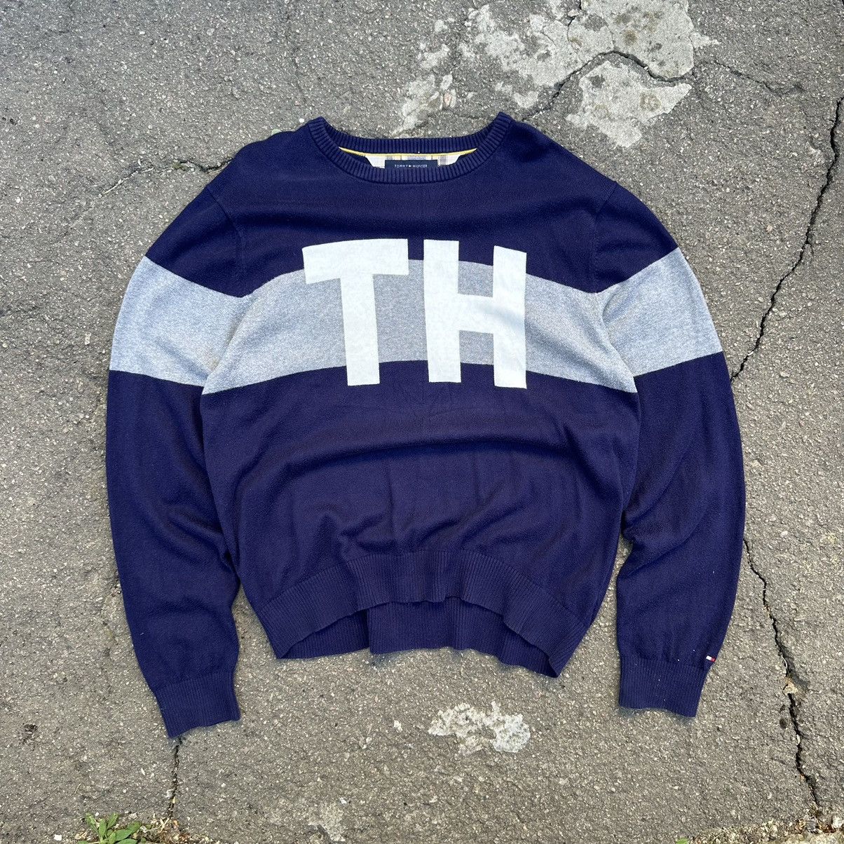 Tommy Hilfiger Vintage Tommy Hilfiger Knit Sweater Logo Lambswool 90s Y2K Size US XXL / EU 58 / 5 - 1 Thumbnail