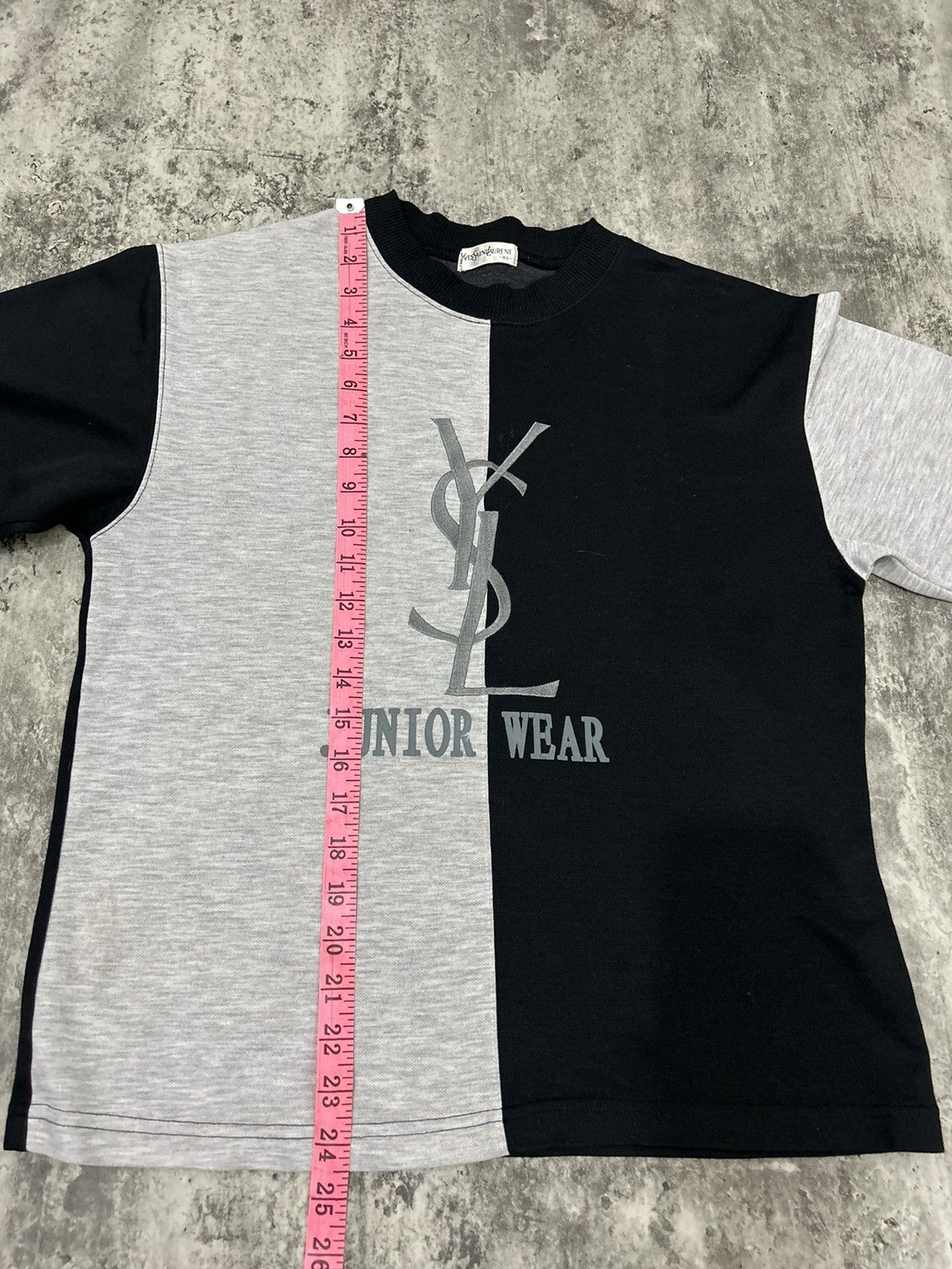 Yves Saint Laurent Vintage Yvessaintlaurent Big Logo two tone Long sleve Size US M / EU 48-50 / 2 - 12 Thumbnail