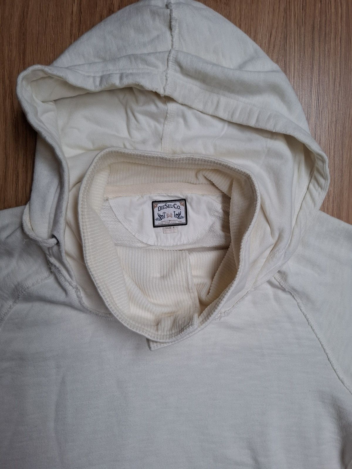 Diesel DIESEL Archive Buttoned Hoodie L vintage Off-White/Cream Size US L / EU 52-54 / 3 - 2 Thumbnail
