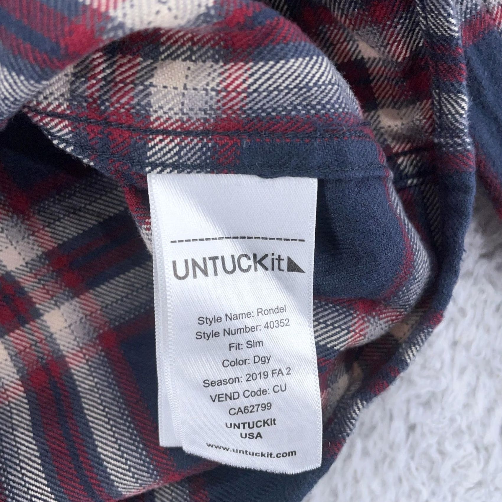 UNTUCKit UNTUCKit Shirt Mens Large Multi Plaid Soft Slim Fit Collared Button Up Size US L / EU 52-54 / 3 - 5 Thumbnail