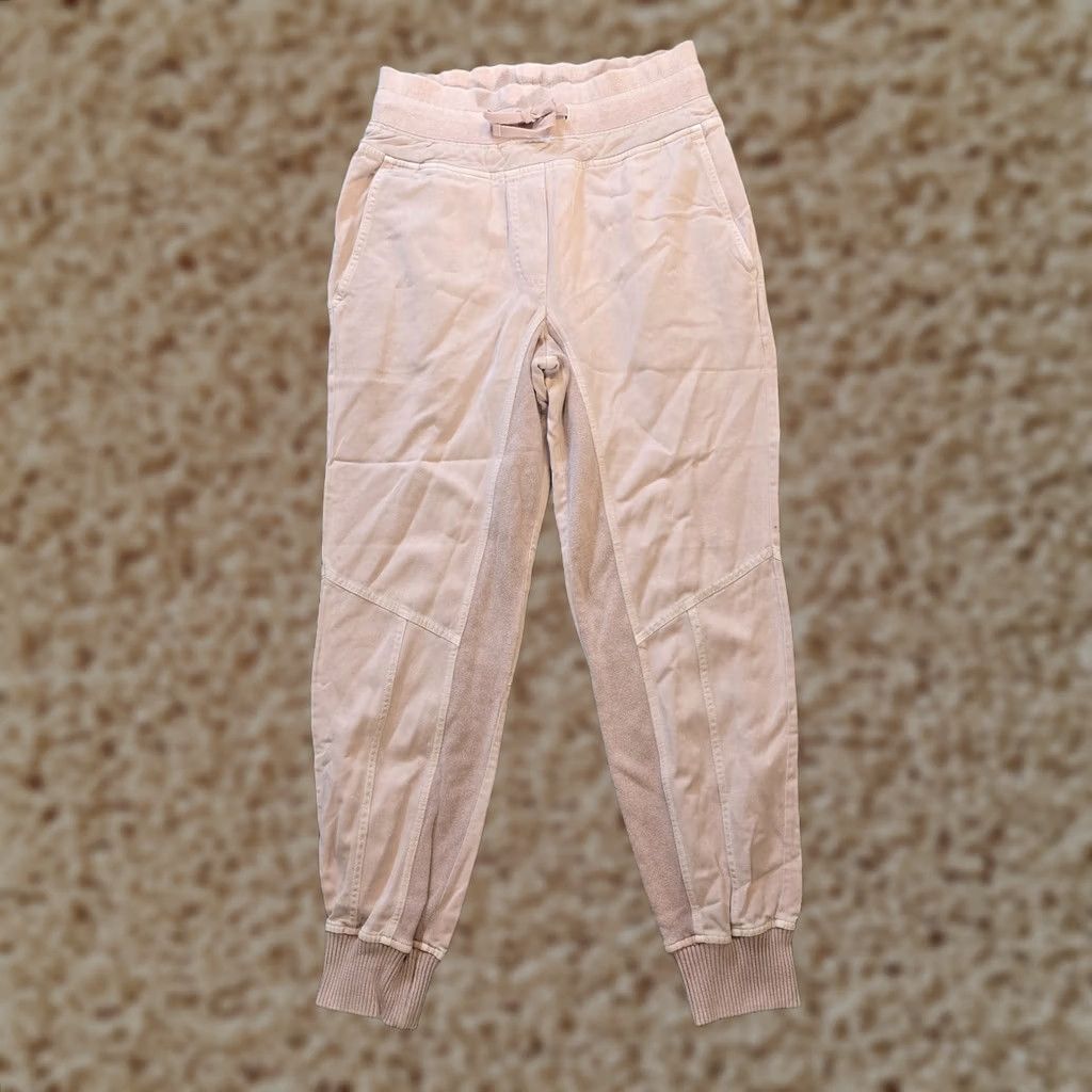 Reiss Reiss Pants Womens Size 0 Pink Joggers Twill Pull On Drawstring Pockets Casual Size 25" / US 0 / IT 36 - 1 Thumbnail