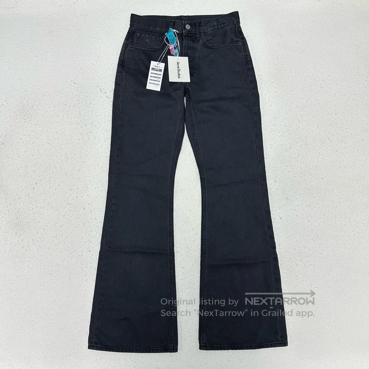 Acne Studios Cleanfit Grey Flare Jeans 1992M.