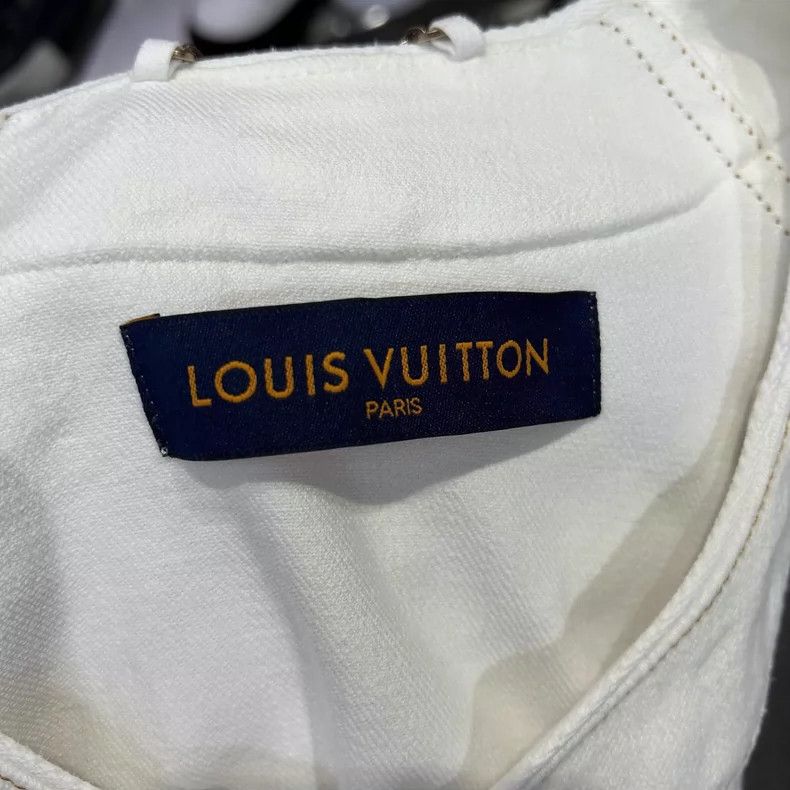 Louis Vuitton Louis Vuitton White Denim Short Sleeve Shirt with Dark Stri Size US L / EU 52-54 / 3 - 4 Thumbnail