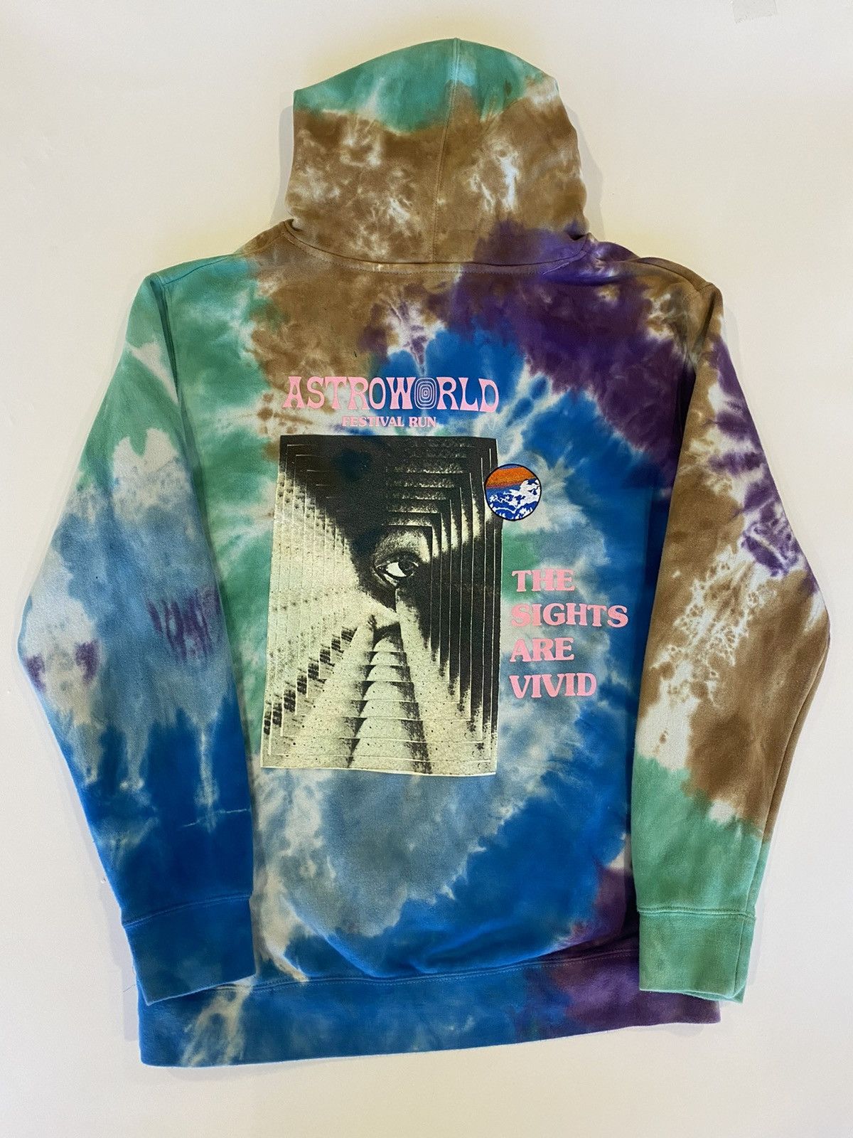 Travis Scott Travis Scott 2019 Astroworld Tie Dye Hoodie Size US L / EU 52-54 / 3 - 7 Thumbnail