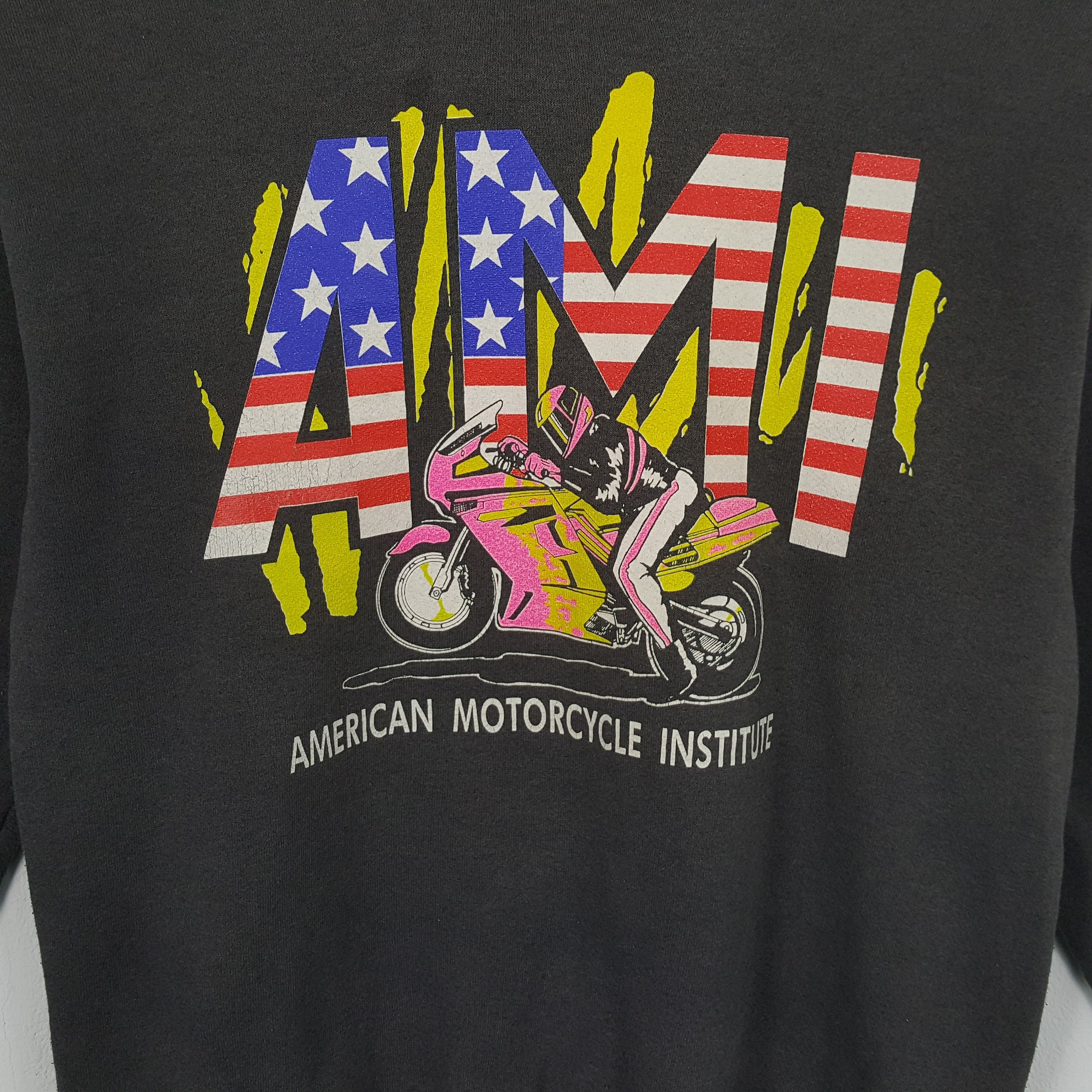 Vintage Vintage 90's AMERICAN MOTORCYCLE INTITUTE Promo Sweatshirts Size US S / EU 44-46 / 1 - 2 Thumbnail