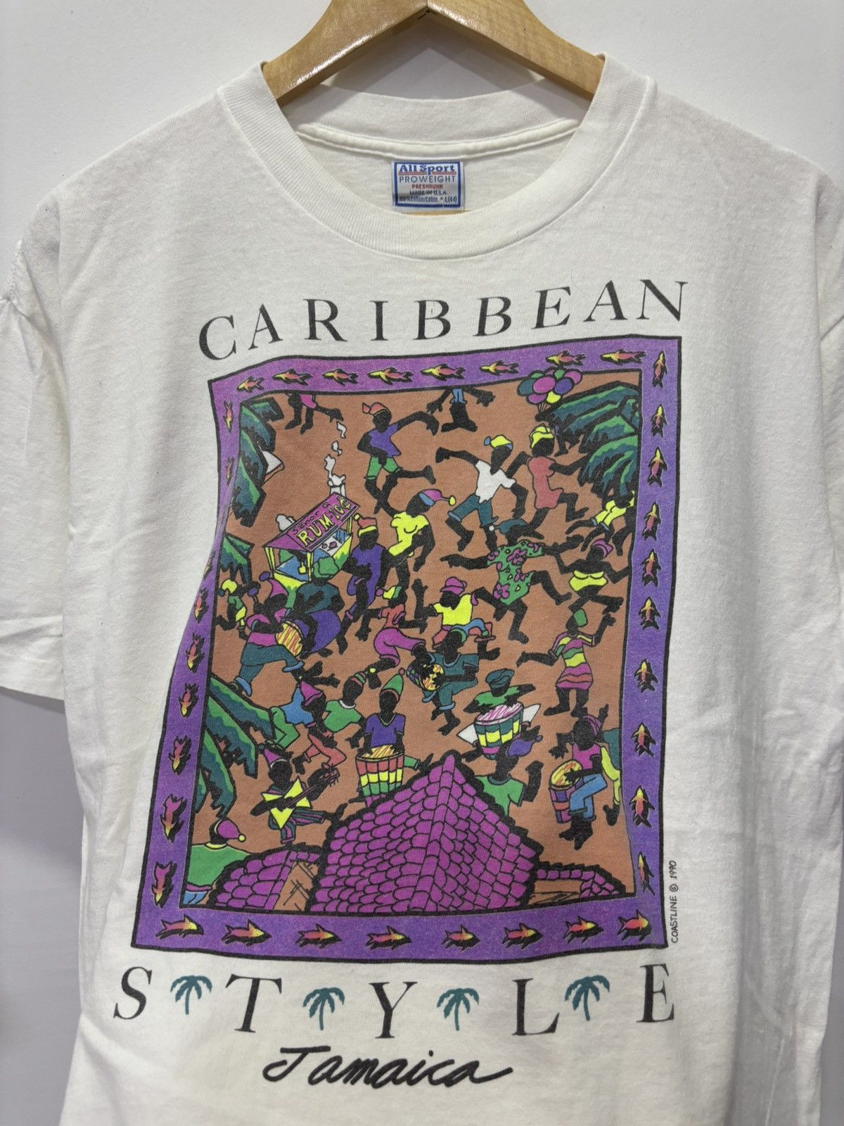Vintage Vintage 90’s Caribbean Style Tshirt Size US L / EU 52-54 / 3 - 2 Thumbnail