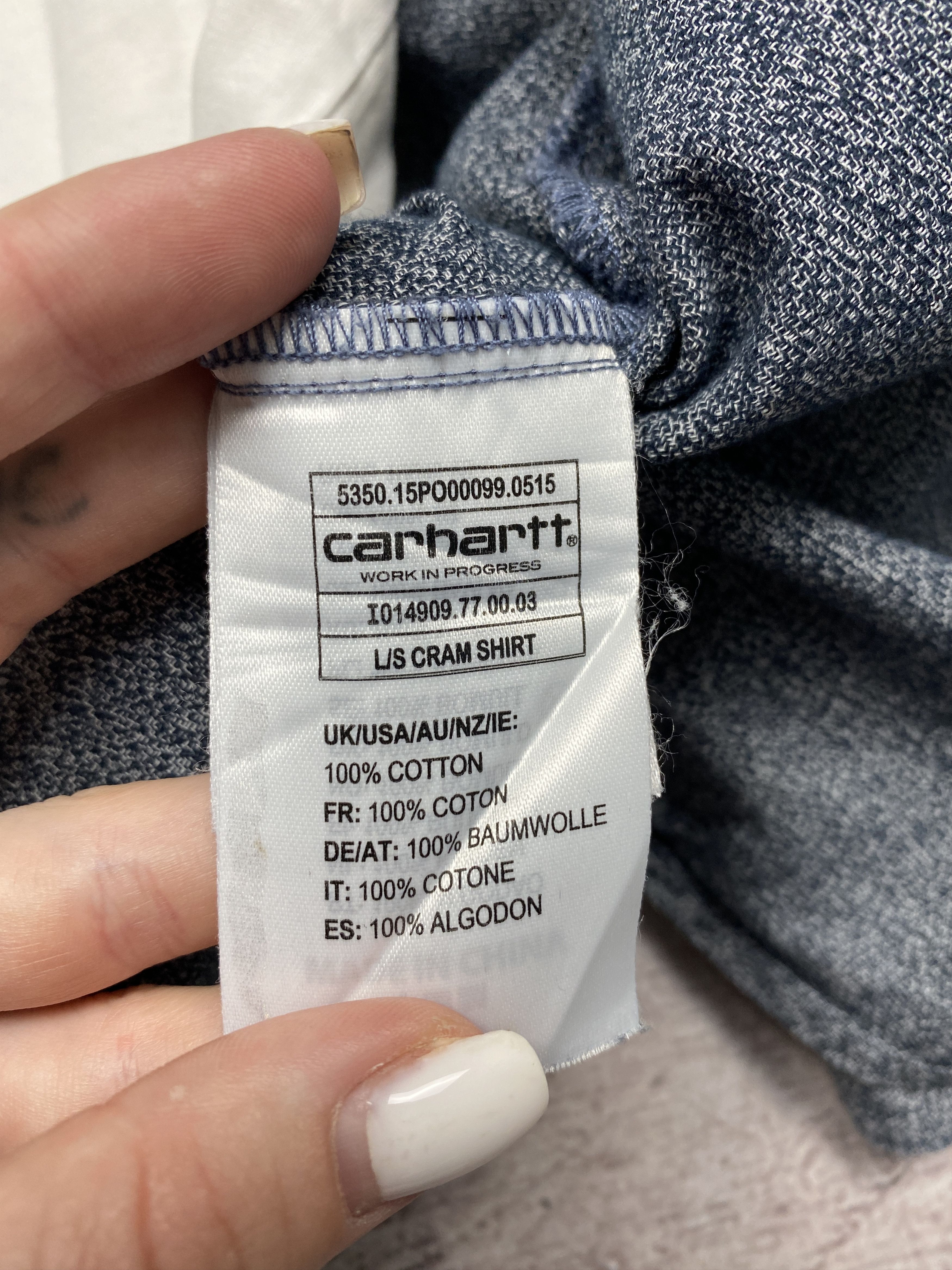 Carhartt × Flannel Carhartt WIP Vintage Mens Flannel Cram Shirt Y2K Size US S / EU 44-46 / 1 - 7 Thumbnail