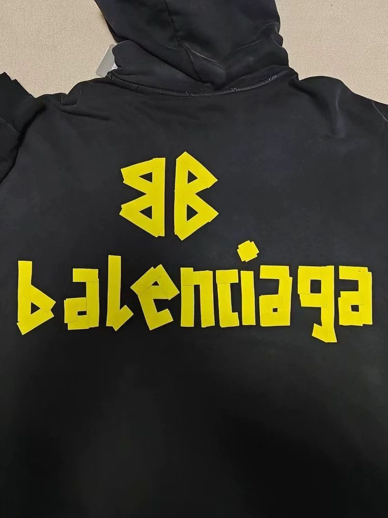Balenciaga Balenciaga adhesive tape textured paper zipper used hooded Size US S / EU 44-46 / 1 - 3 Thumbnail