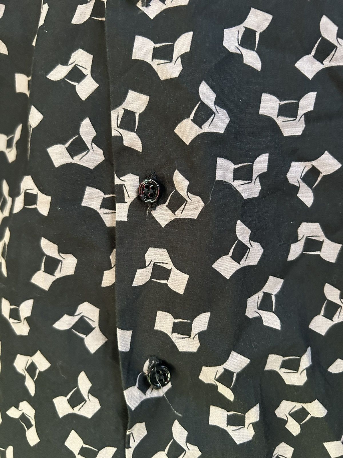 Lad Musician Archive FW2007 Geometric Print Button Up Shirt Size US S / EU 44-46 / 1 - 15 Thumbnail