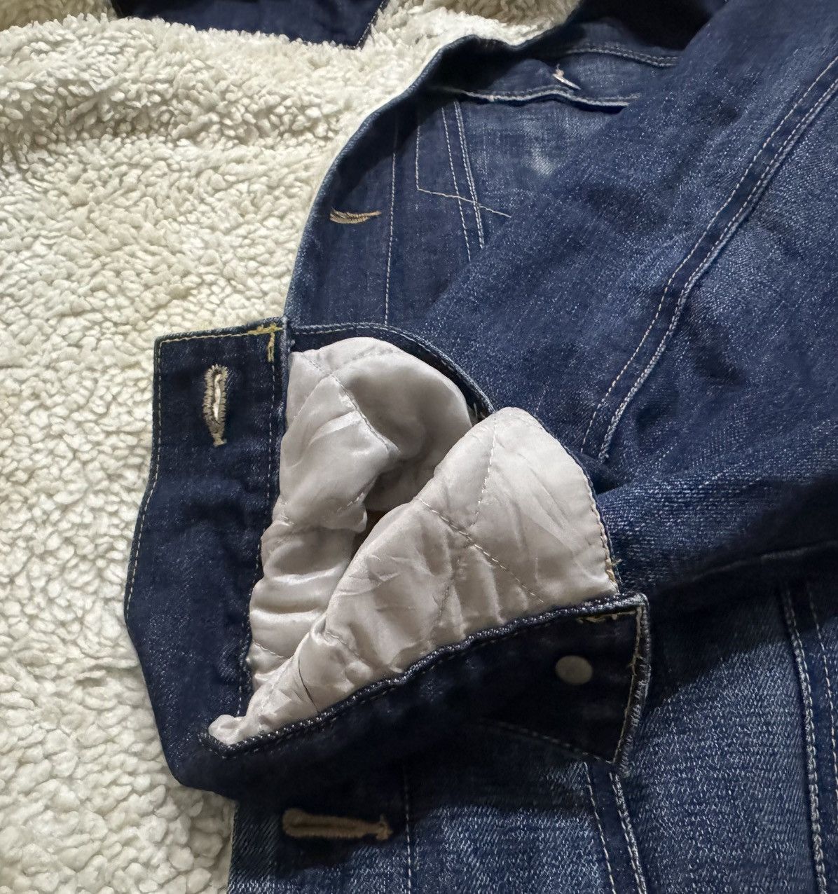 Bape A Bathing Ape Boa Denim Jacket Size US L / EU 52-54 / 3 - 4 Thumbnail