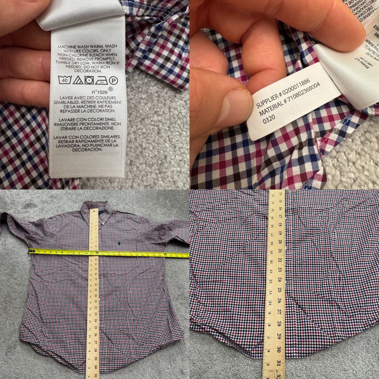Ralph Lauren Ralph Lauren Button-Down Shirt Men Large Plaid Cotton Classic Fit Multicolor Casual Workwear 90s Concert Preppy Mens Size US L / EU 52-54 / 3 - 8 Thumbnail