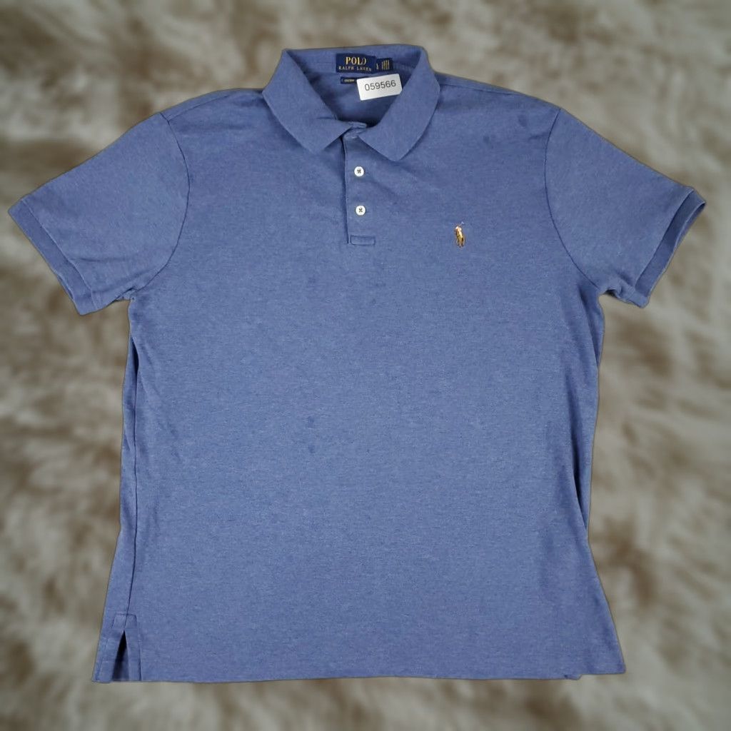 Ralph Lauren Ralph Lauren Polo Shirt Blue Solid Mens Large Casual Short Sleeve Size US L / EU 52-54 / 3 - 1 Thumbnail