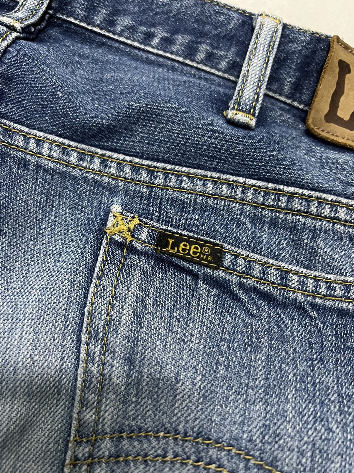 Lee 🌈80s Lee Riders Baggy Distress Zipper Jean Size US 35 - 17 Thumbnail