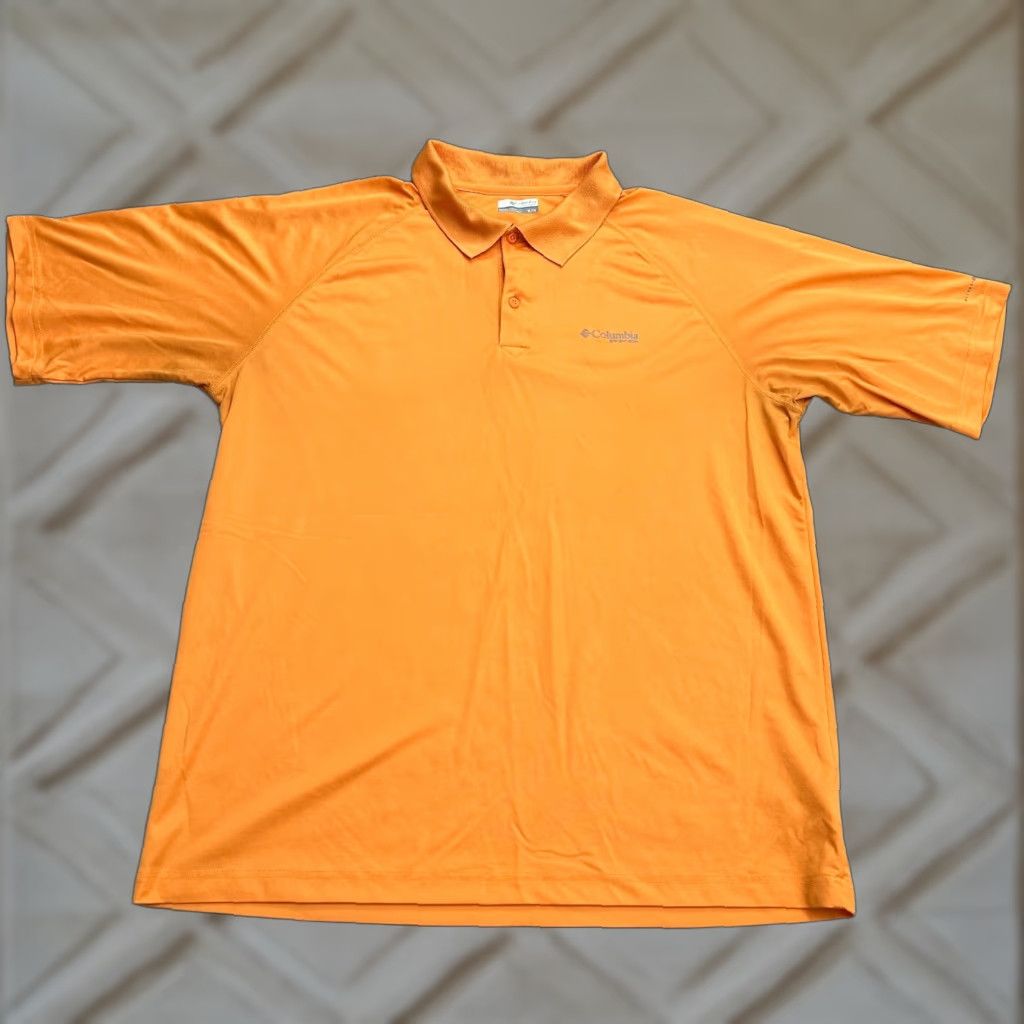 Vintage Columbia PFG Omni-Shade Perfect Cast Polo Shirt Mens XL Orange Short Sleeve Fish Outdoor Sports Shirt Ocean/Field Style Size US XL / EU 56 / 4 - 1 Thumbnail