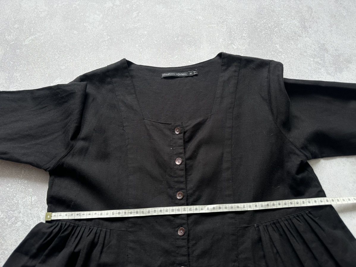 Gudrun Sjoden Cotton Linen Women's Dress Button Long Sleeve