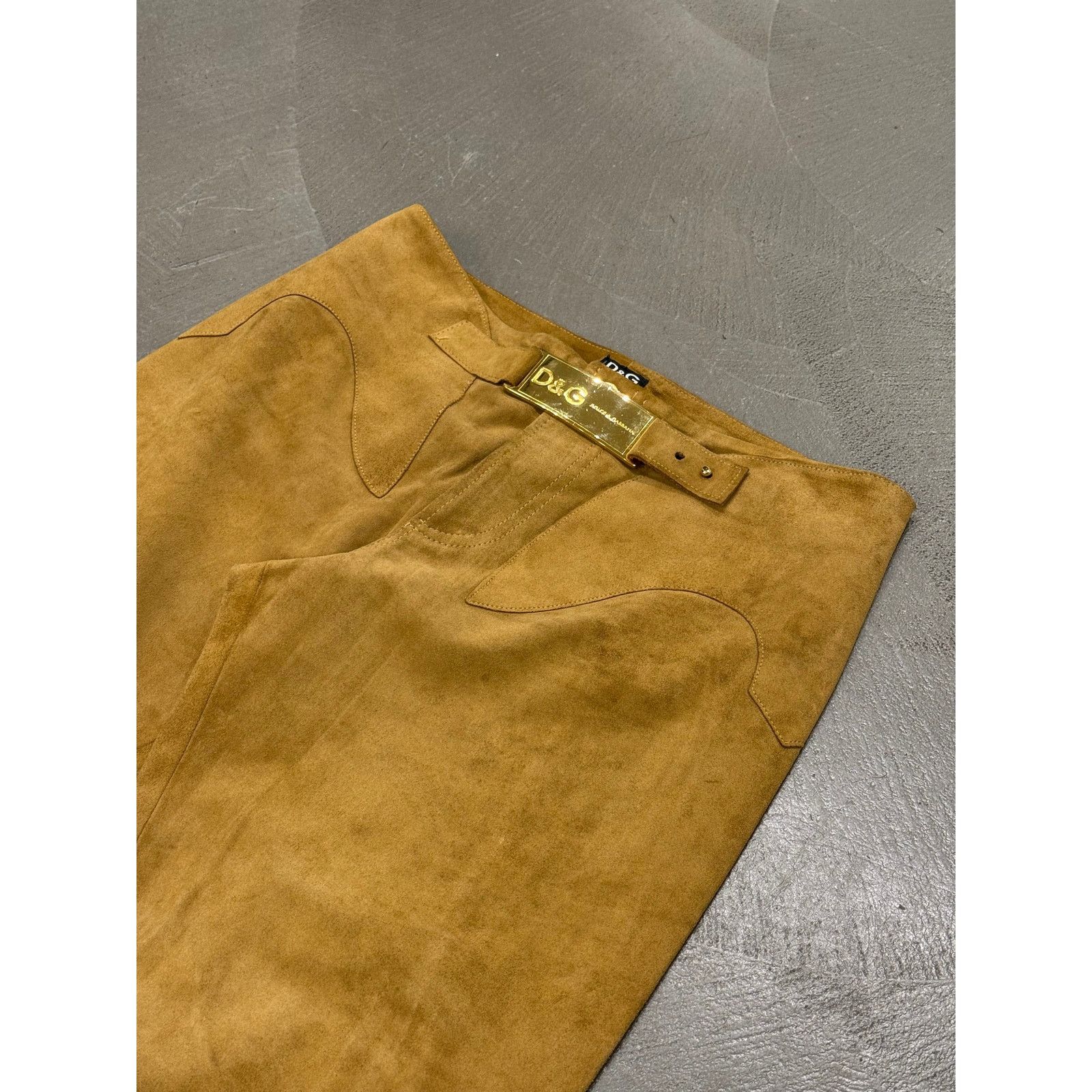 Dolce & Gabbana 2001 Dolce & Gabbana suede western zipper leather pants Size US 35 - 4 Thumbnail