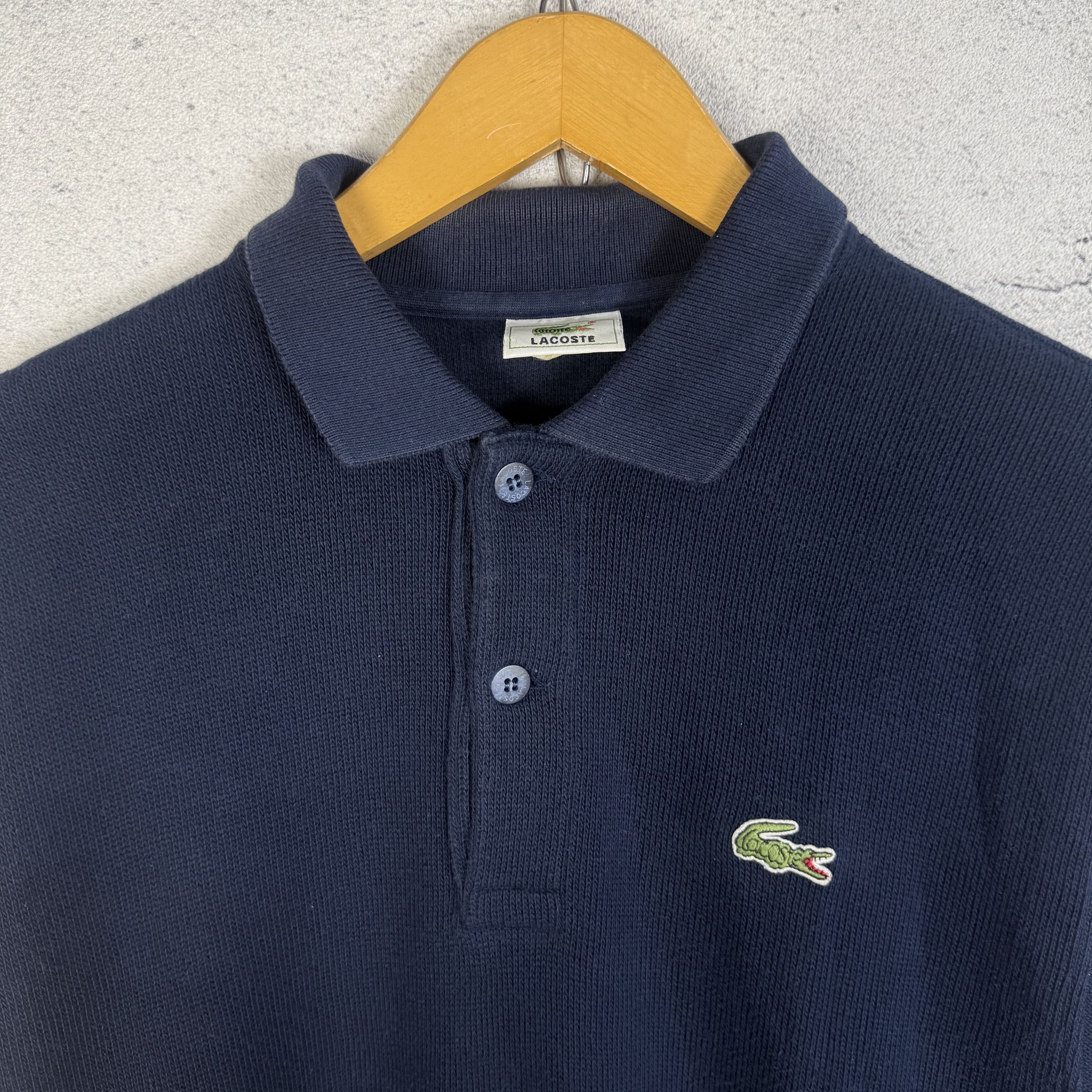Lacoste Vintage Lacoste Collared Sweatshirt Jumper Size US M / EU 48-50 / 2 - 2 Thumbnail