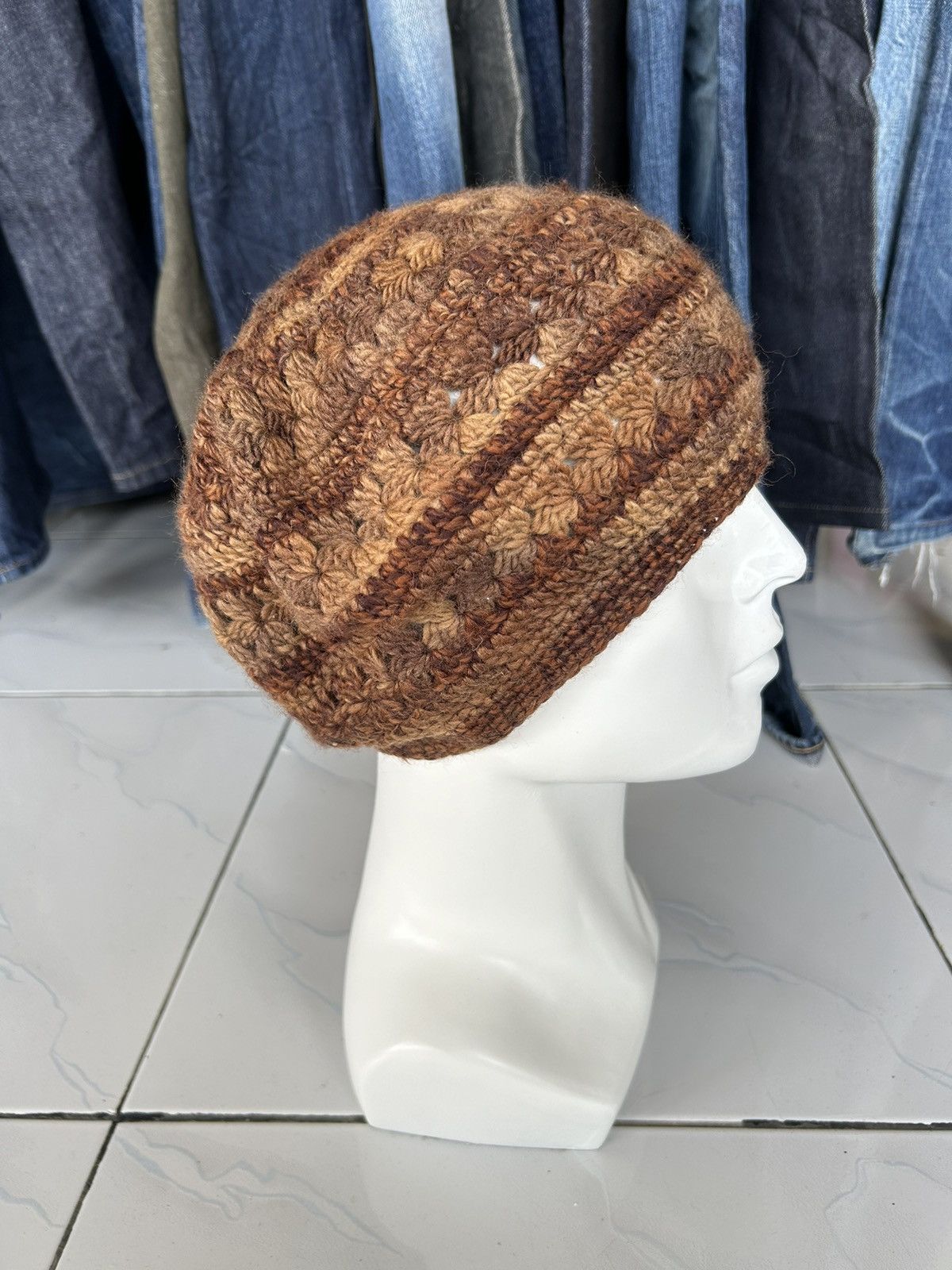 Japanese Brand × Kapital × Vintage Crochet Knitted Handmade Beanie Hats Size ONE SIZE - 4 Thumbnail