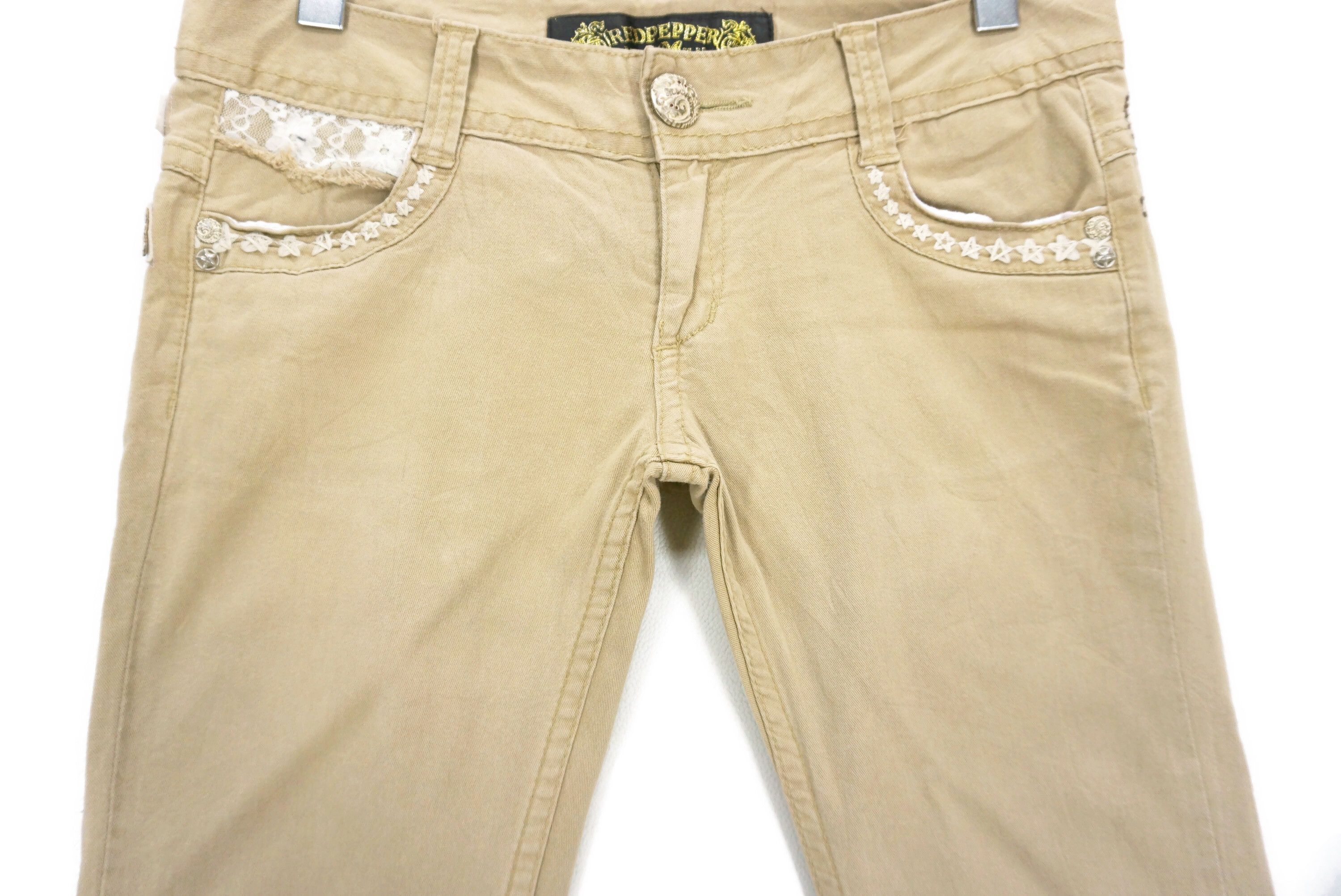 Japanese Brand Red Pepper Jeans fits W32xL34 Embroidered Low-Rise Skinny Size 27" / US 4 / IT 40 - 5 Thumbnail