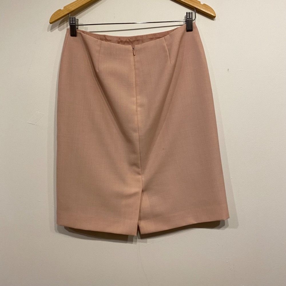 Anne Klein Anne Klein Vintage Pink Wool Blend Pencil Skirt 2 Size 26" / US 2 / IT 38 - 2 Thumbnail