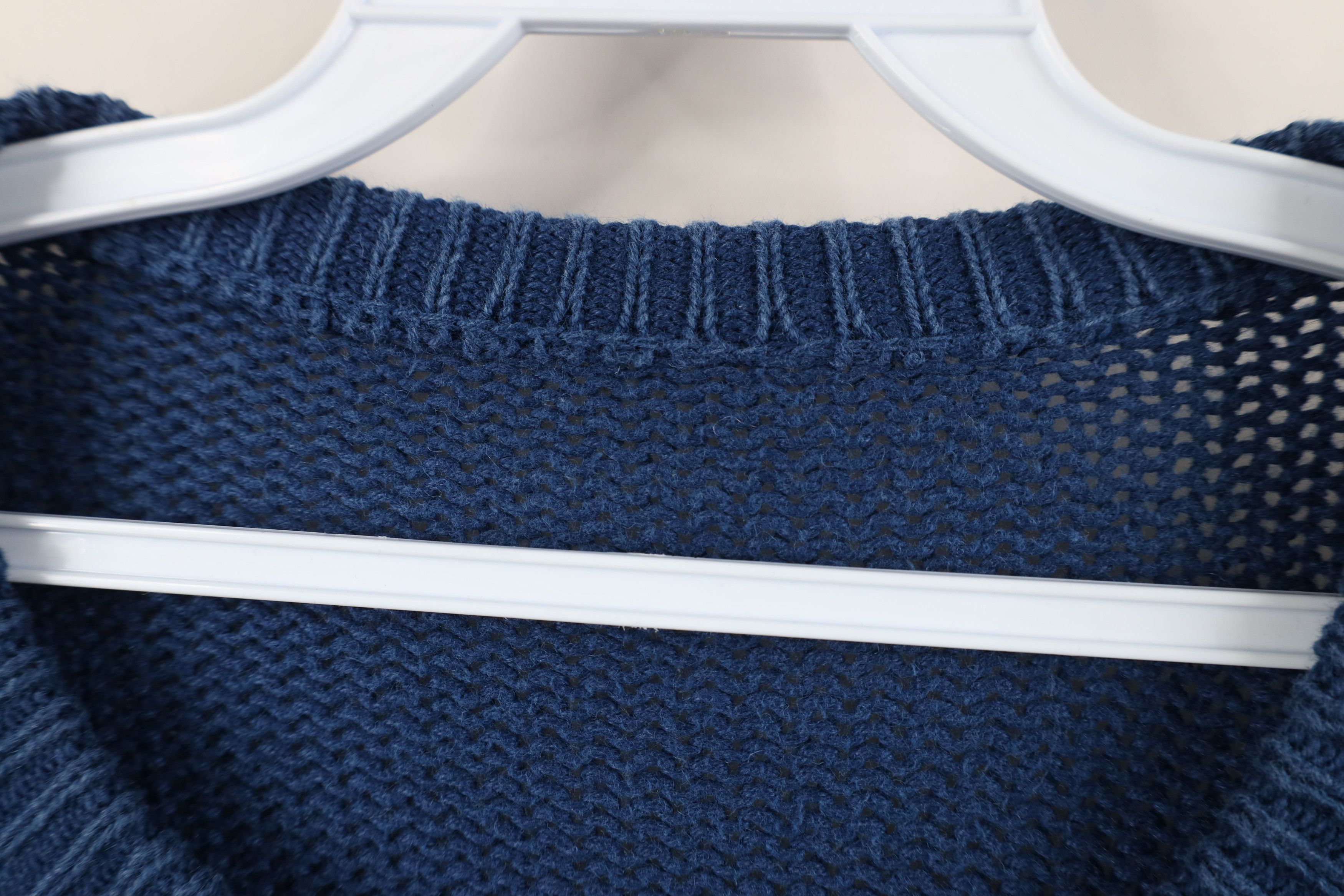 Vintage Vintage 90s Streetwear Block Knit Crewneck Sweater Blue Size US L / EU 52-54 / 3 - 5 Thumbnail