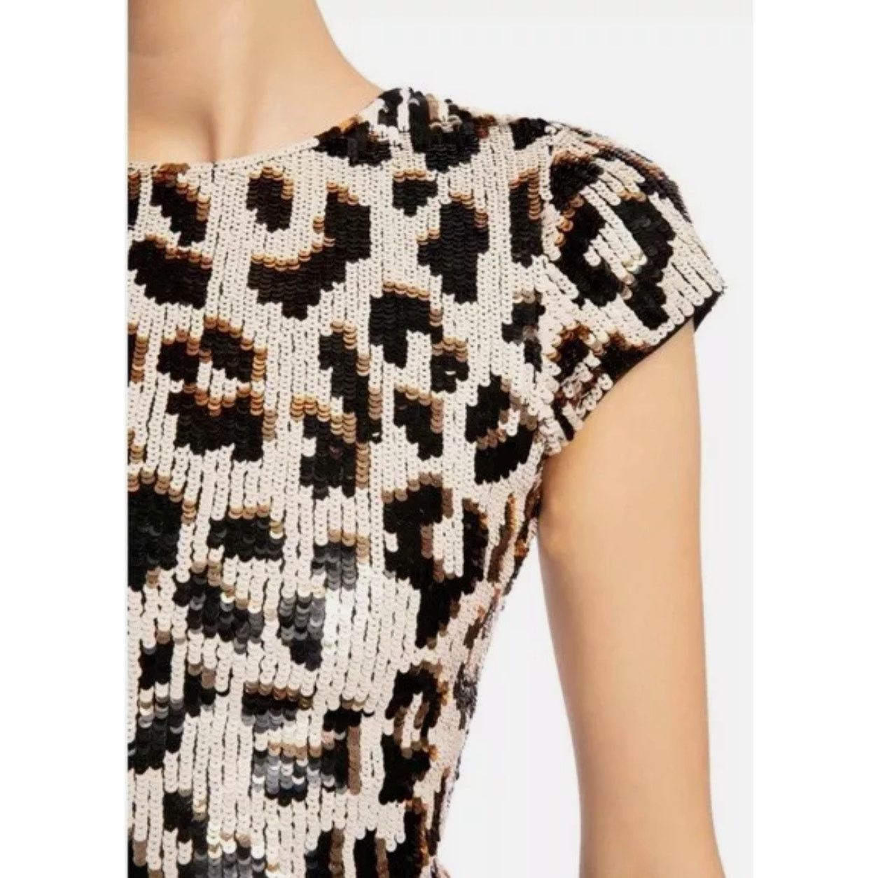 Alice + Olivia ALICE + OLIVIA NAT LEOPARD PRINT BODYCON SEQUIN DRESS 0 Size XS / US 0-2 / IT 36-38 - 4 Thumbnail