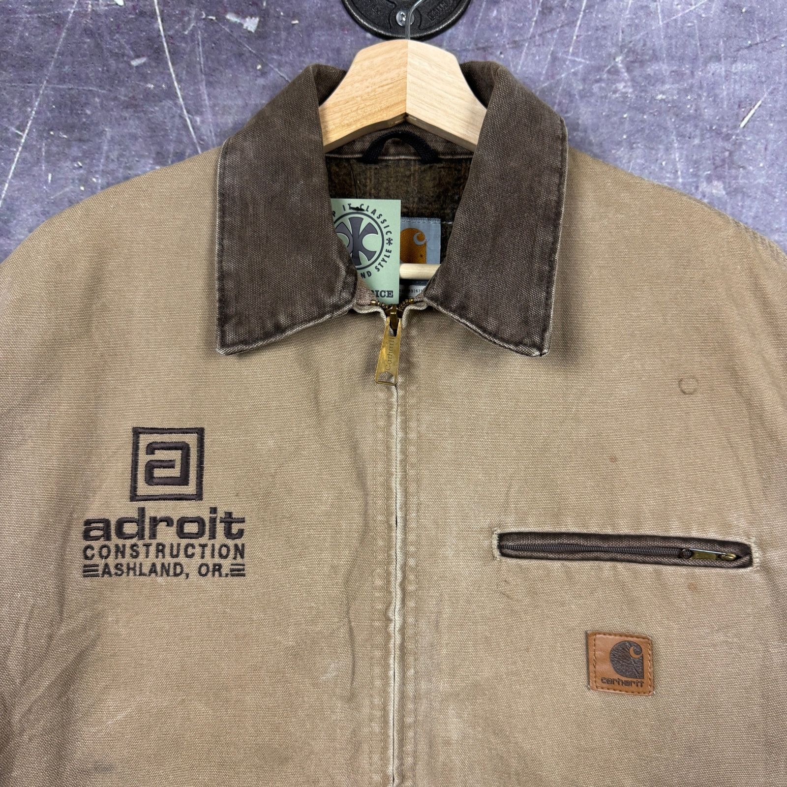 Carhartt × Vintage 90s Tan Carhartt Blanket Lined Detroit Jacket J97 CML L 0297 Size US L / EU 52-54 / 3 - 3 Thumbnail