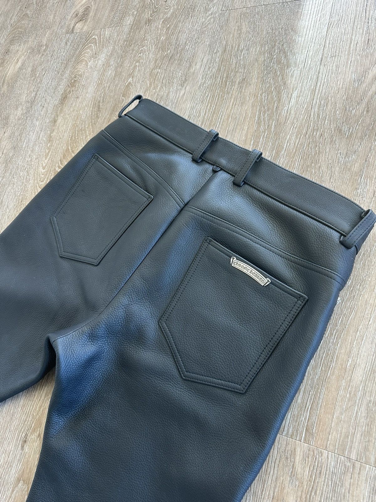 Chrome Hearts Black leather Chrome Heart pants Size US 32 / EU 48 - 8 Thumbnail