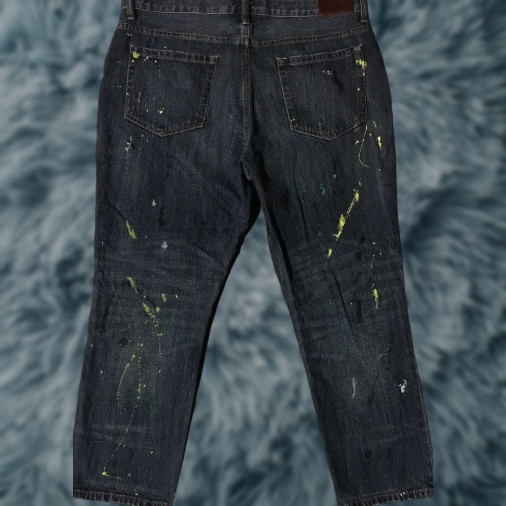 Ralph Lauren Polo Ralph Lauren Paint Splatter Girlfriend Jeans 14 Distress Art Sport Vtg 90s Womens Jeans 14 Blue Size 36" / US 14 / IT 50 - 1 Thumbnail