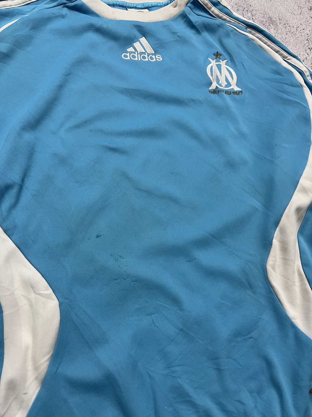 Adidas Adidas Olympique Marseille 00’s Blue Sweatshirt Blokecore Size US M / EU 48-50 / 2 - 8 Thumbnail