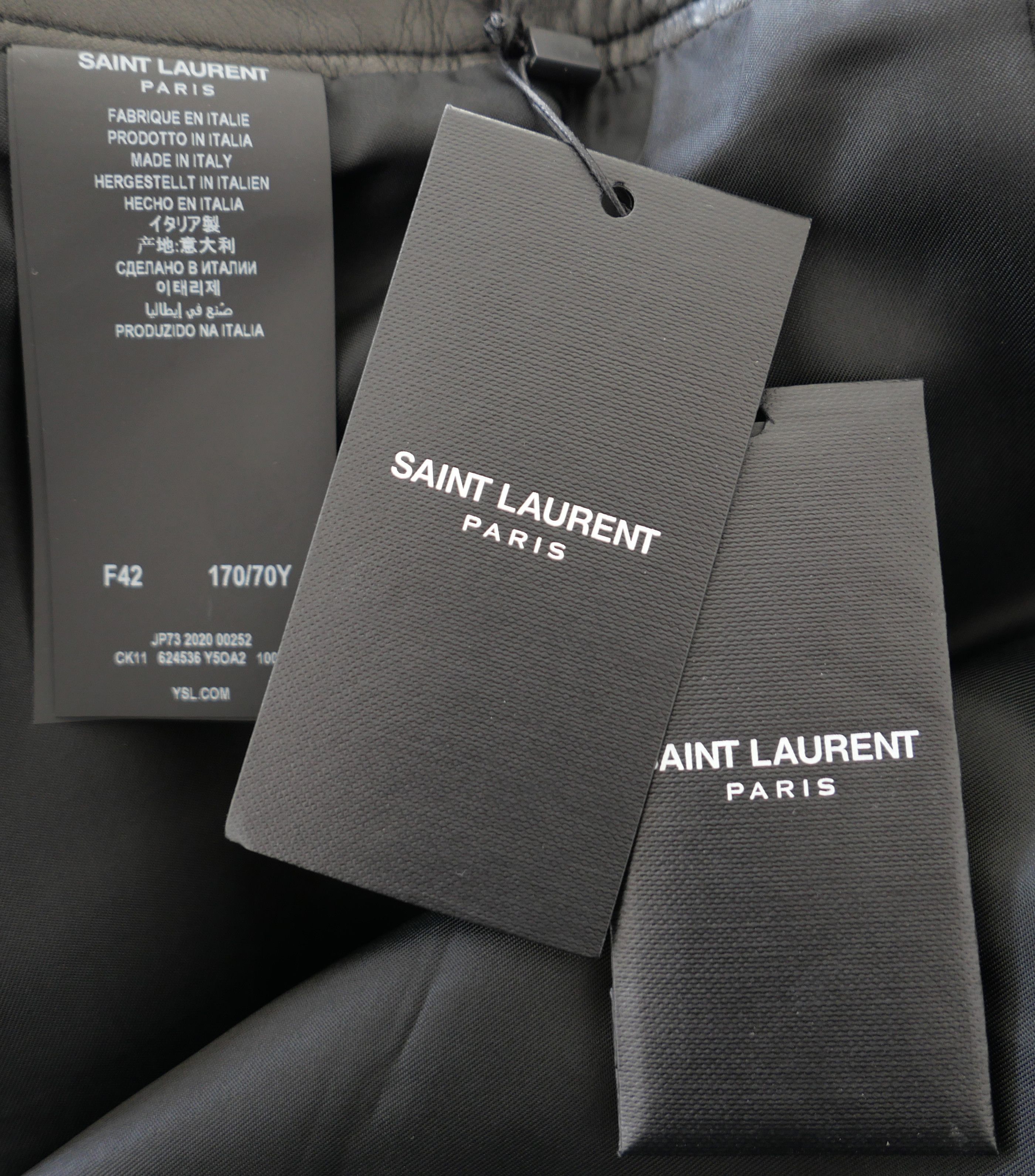 Saint Laurent Paris Saint Laurent Button Front Leather Skirt Pre-Fall 2020 Size 30" / US 8 / IT 44 - 7 Thumbnail