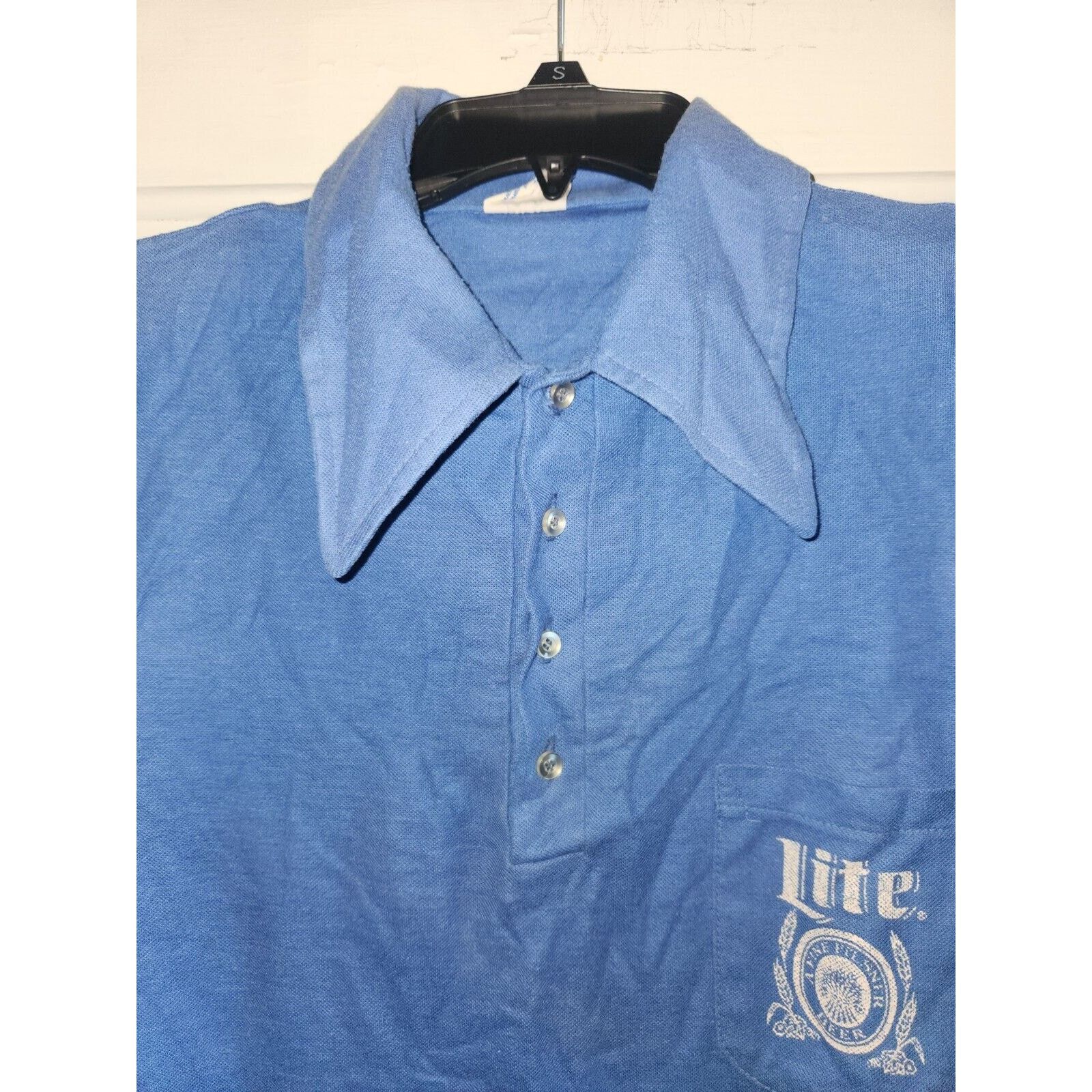 Other sportswear miller lite 1980's polo shirt faded vintage Size US L / EU 52-54 / 3 - 3 Thumbnail