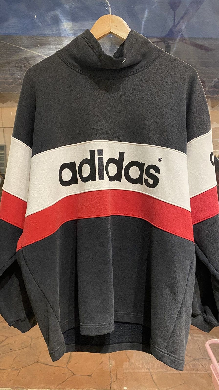 Adidas Vintage Adidas 3 Stripes Colourblock Crewneck Sweatshirt Size US XXL / EU 58 / 5 - 1 Thumbnail