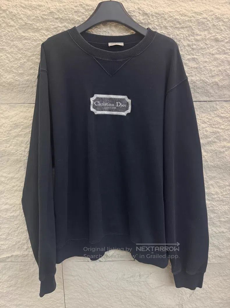 Dior Dior Embroidered slogan sweatshirt black Size US XL / EU 56 / 4 - 1 Thumbnail
