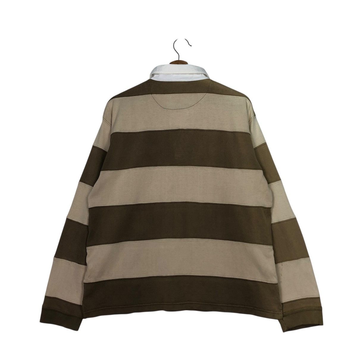 Japanese Brand 🔥VINTAGE LONG SLEEVE POLO COLLAR CONVERSE STRIPED DESIGN Size US L / EU 52-54 / 3 - 11 Thumbnail