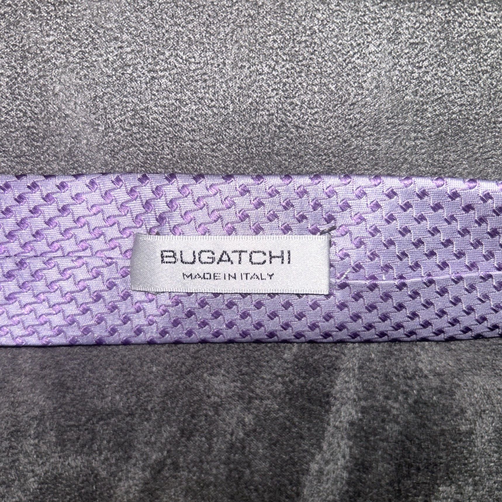 BUGATCHI Bugatchi Necktie Purple Striped Silk Made in Italy Size ONE SIZE - 6 Thumbnail