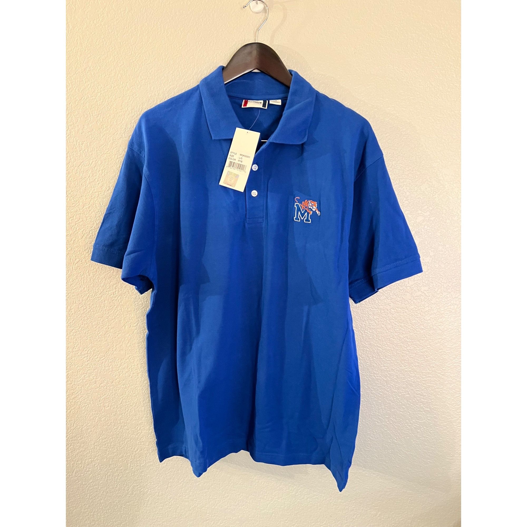 Clique Clique Memphis Tigers Polo Shirt - NWT Size L Size US L / EU 52-54 / 3 - 1 Thumbnail